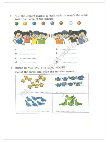 cbse class 1 english revision worksheet set 13 practice